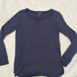 AQUA blue long sleeve top
